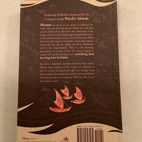 Disney The Story of Moana book. - Picture 2 of 3